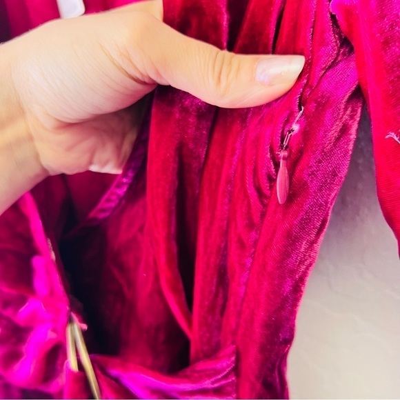 Maeve Anthropologie Pink Crushed Velvet Dress 00 NWT - Picture 8 of 12
